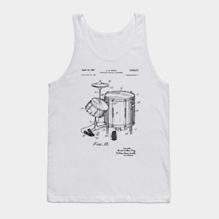 Drum Kit Player Gift Patent Art 1951 Tank Top